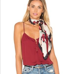 The Button Cami Blouse in Cabernet - L'Academie